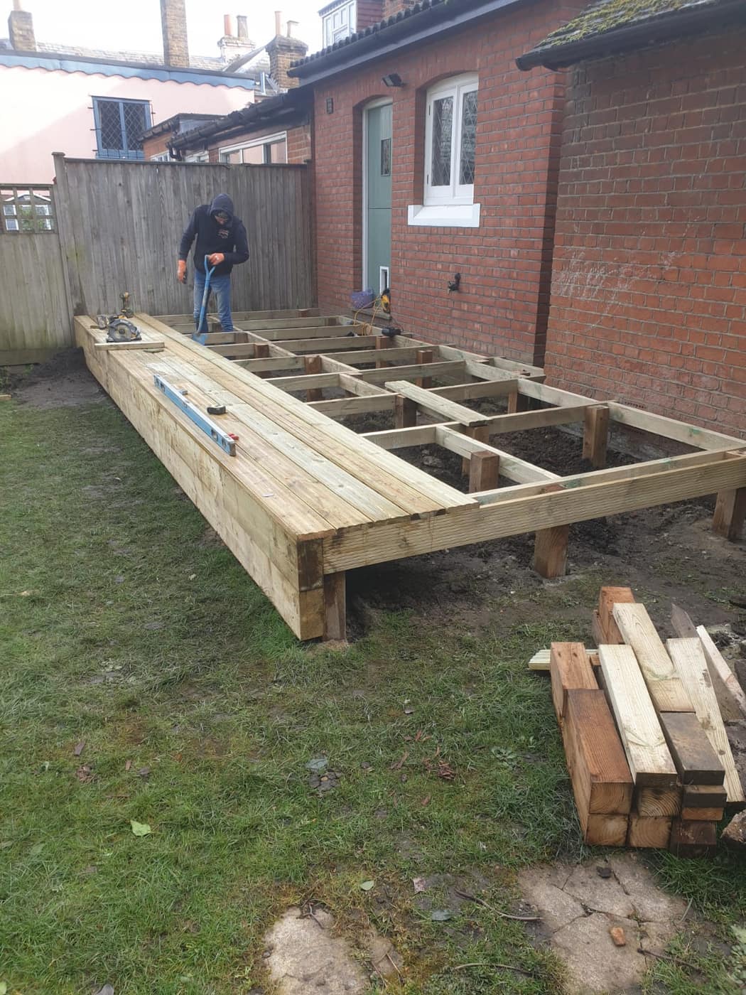 Timber decking built by South East Groundworks